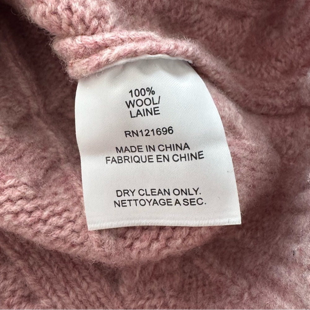 Demylee x J. Crew Cable-Knit 100% Wool Sweater Vest XS Pink LIMITED EDITION - Picture 5 of 6